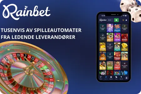Rainbet Casino spilleautomater - tusenvis av slots fra ledende leverandører vist på mobil